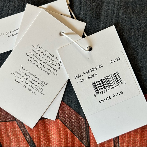 Anine Bing Vintage Sweatshirt in Black - Picture 7 of 9